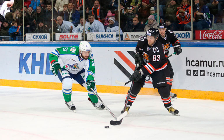 «Амур» в овертайме обыграл «Салават Юлаев» в матче КХЛ