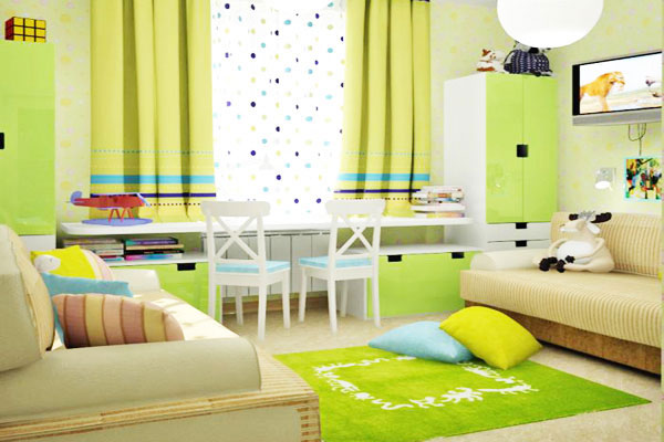 Как зеленые шторы в детской комнате влияют на ребенка?