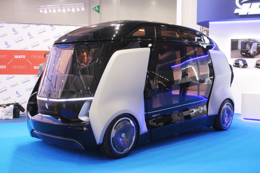 «КамАЗ» продемонстрировал на Московском автомобильное шоу проект беспилотного автобуса
