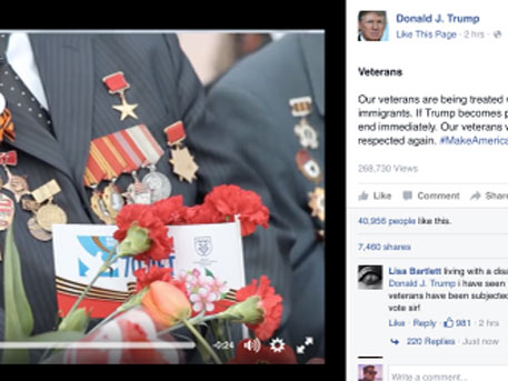 Дональд Трамп продемонстрировал в своем агитролике русских ветеранов