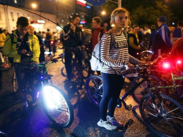 Ночной велопарад во 2-ой раз пройдет в российской столице