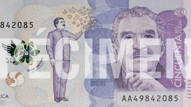 В Колумбии писателя Габриэля Маркеса расположили на банкноту в 50 000 песо
