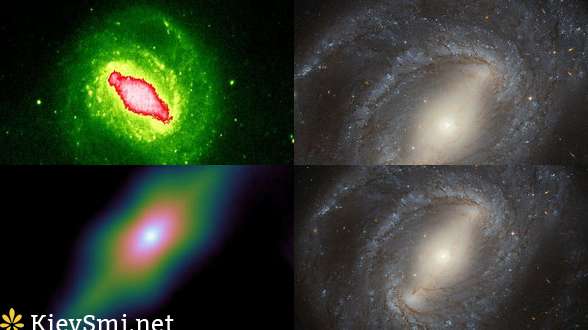Две галактики в форме арахиса сумел снять телескоп Hubble
