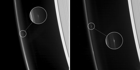Таинственные объекты найдены на кольцах Сатурна