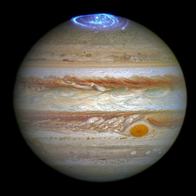На Юпитере замечено самое сильное полярное сияние