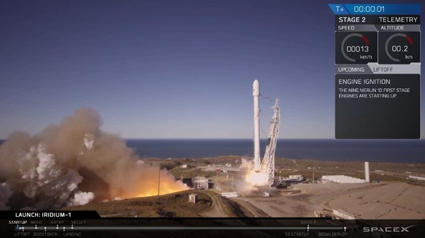 SpaceX провела 1-ый успешный запуск Falcon 9