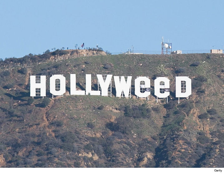 В Лос-Анджелесе неизвестный изменил надпись Hollywood на Hollyweed
