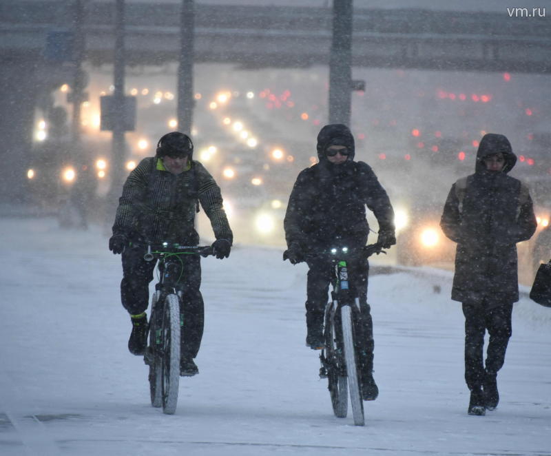 В столице РФ в 27-градусный мороз прошёл велопарад