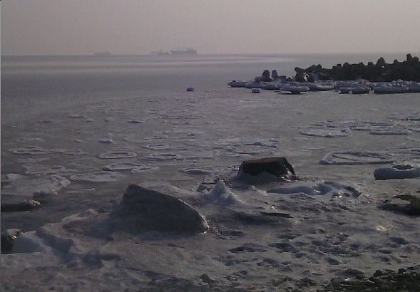 Автомобиль ушел под лед на реке Серебрянка