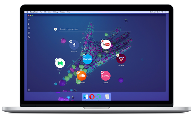 Компания Opera представила новый концептуальный браузер Neon