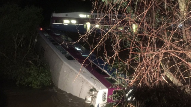 В Калифорнии упавшее дерево стало причиной схода с рельсов пассажирского поезда