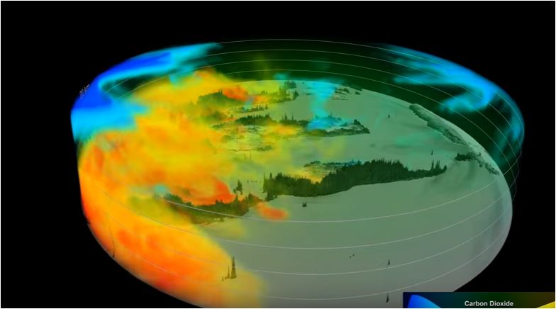 NASA опубликовали на YouTube видео модель дыхания планеты