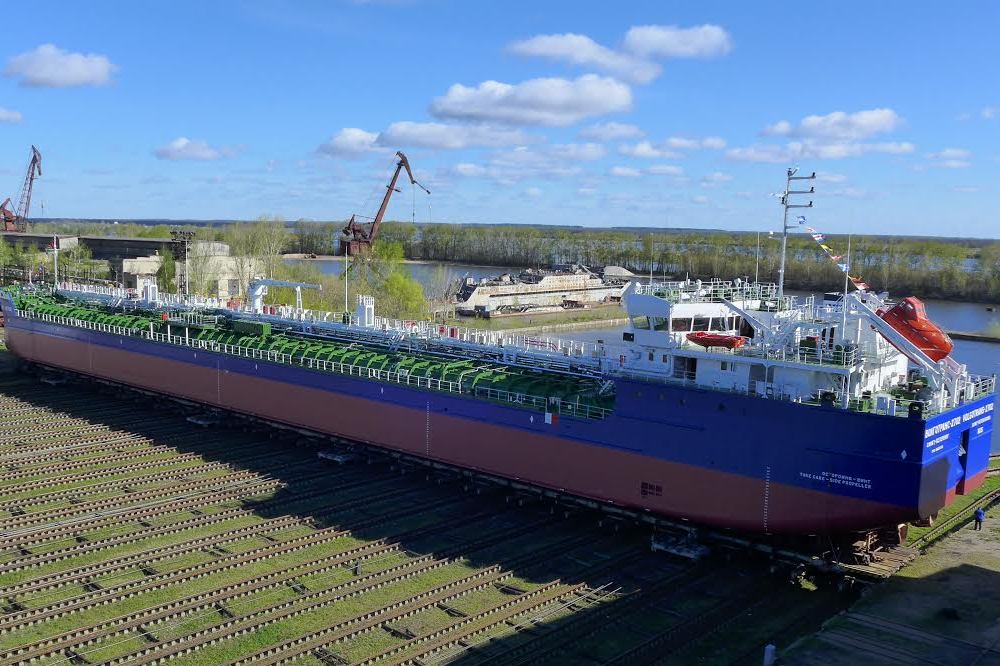 Танкер-химовоз спустили на воду на нижегородском заводе «Красное Сормово»