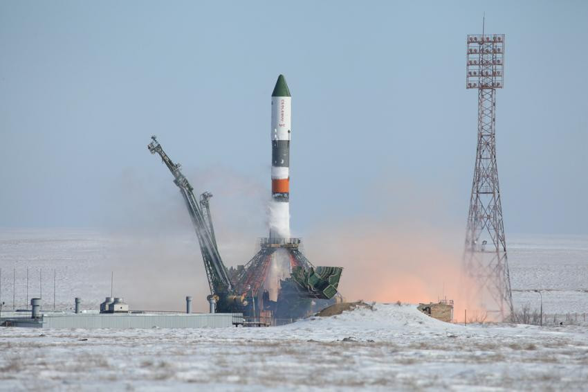В запуске ракеты с кораблем «Союз МС-05» участвует военная авиация