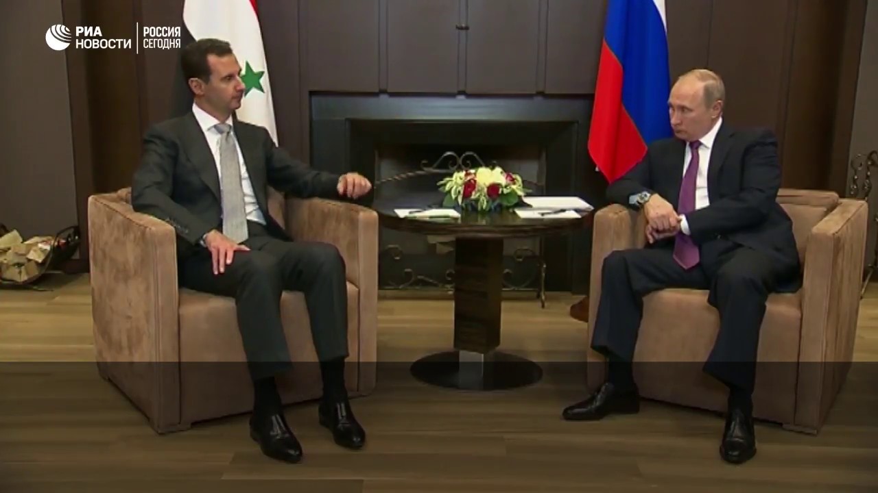 Асад поблагодарил россиян за помощь Сирии на встрече с Путиным в Сочи