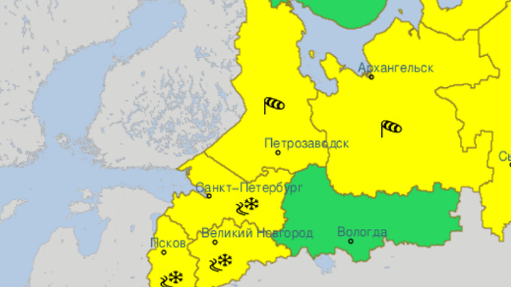 Желтый уровень опасности: мощнейший снегопад надвигается на Петербург сегодня ночью