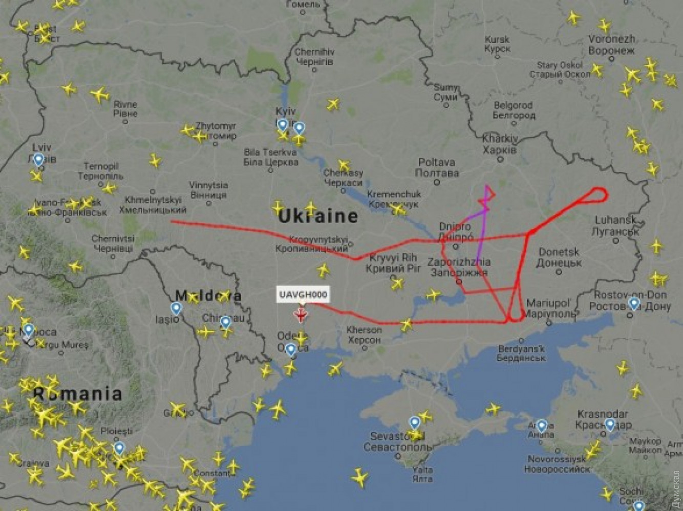 СМИ узнали о полете самолета-разведчика США вблизи Крыма