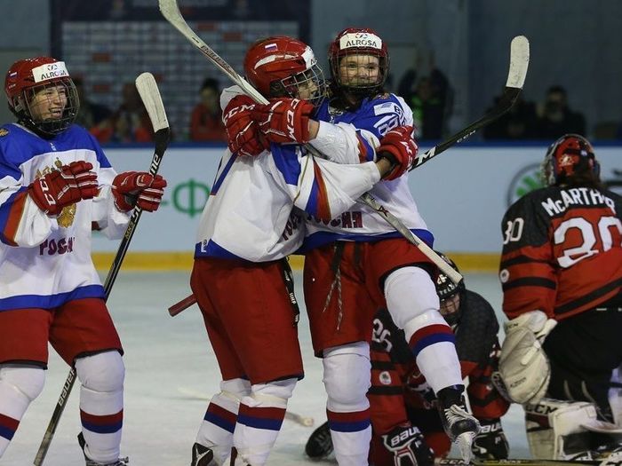 Женская сборная Российской Федерации проиграла команде США на молодёжном чемпионате мира по хоккею