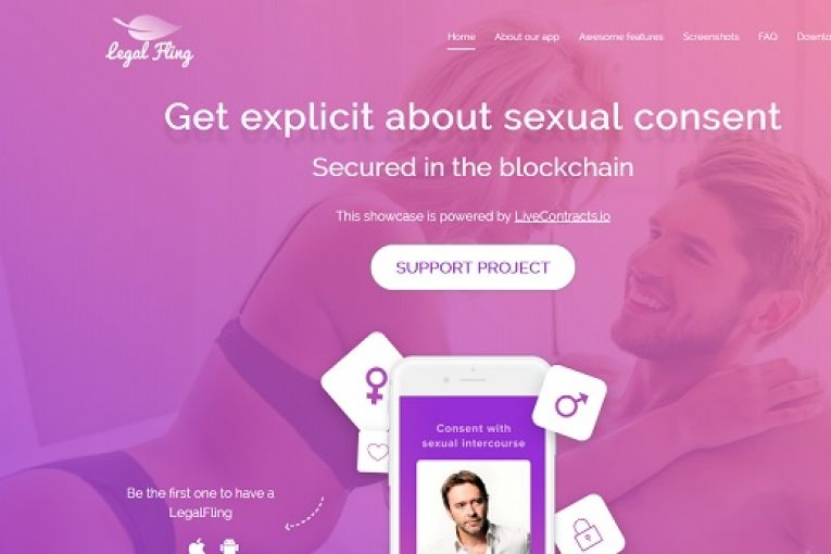 Дать соглашение на секс можно будет черед приложение на блокчейне