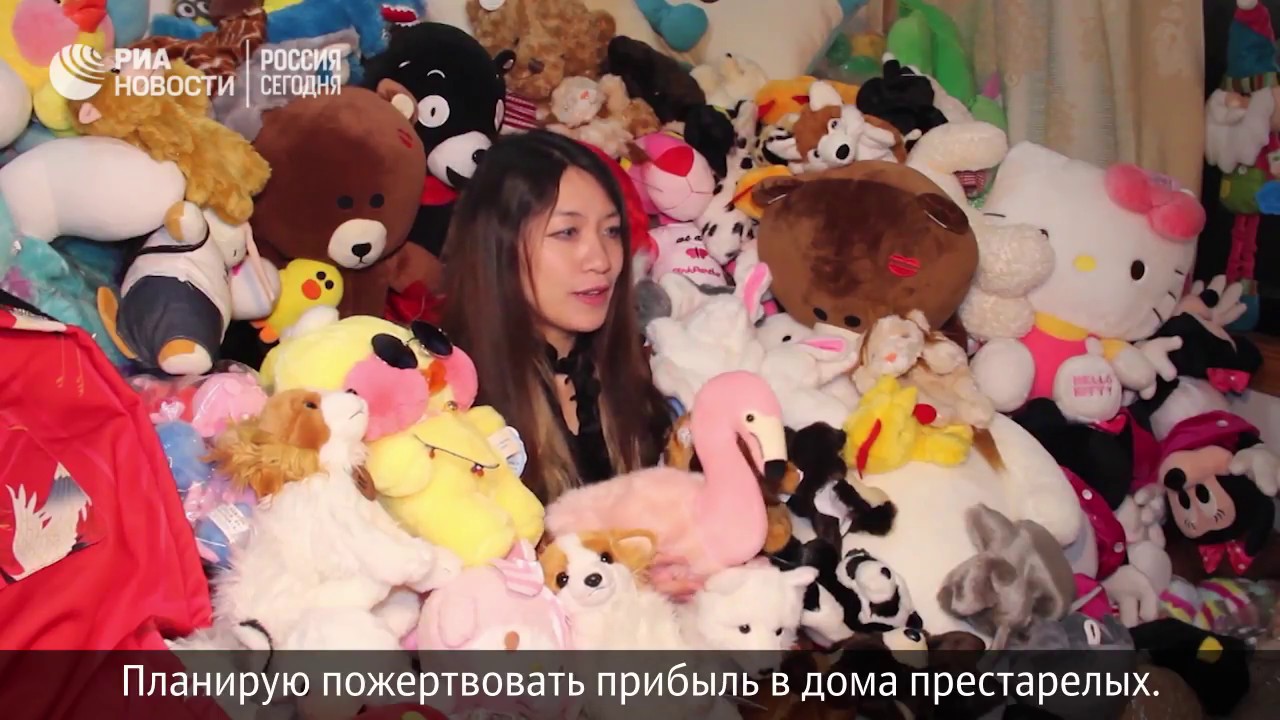 Китаянка выиграла в автоматах более 7000 мягких игрушек