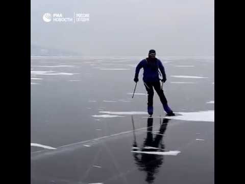 Экстремальная гонка на льду Байкала
