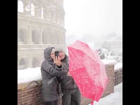 Снегопад в Риме