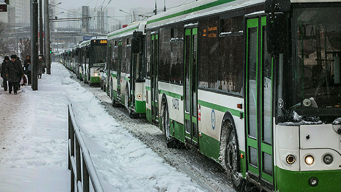 В столице увеличено количество автобусов из-за морозов