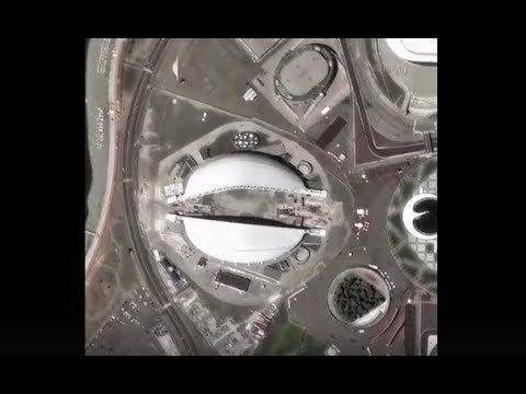 Стадионы чемпионата мира по футболу со спутников