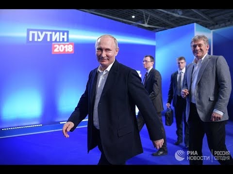 Путин выступил в своем предвыборном штабе