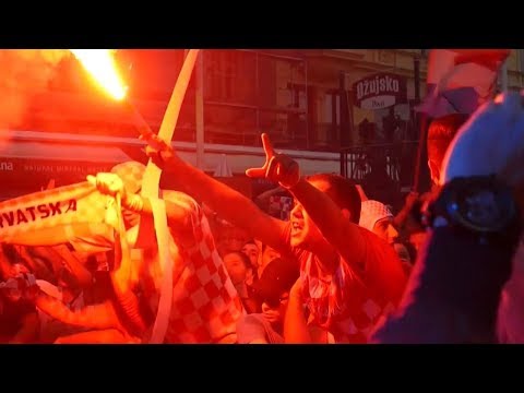 Реакция болельщиков на выход Хорватии в финал ЧМ-2018