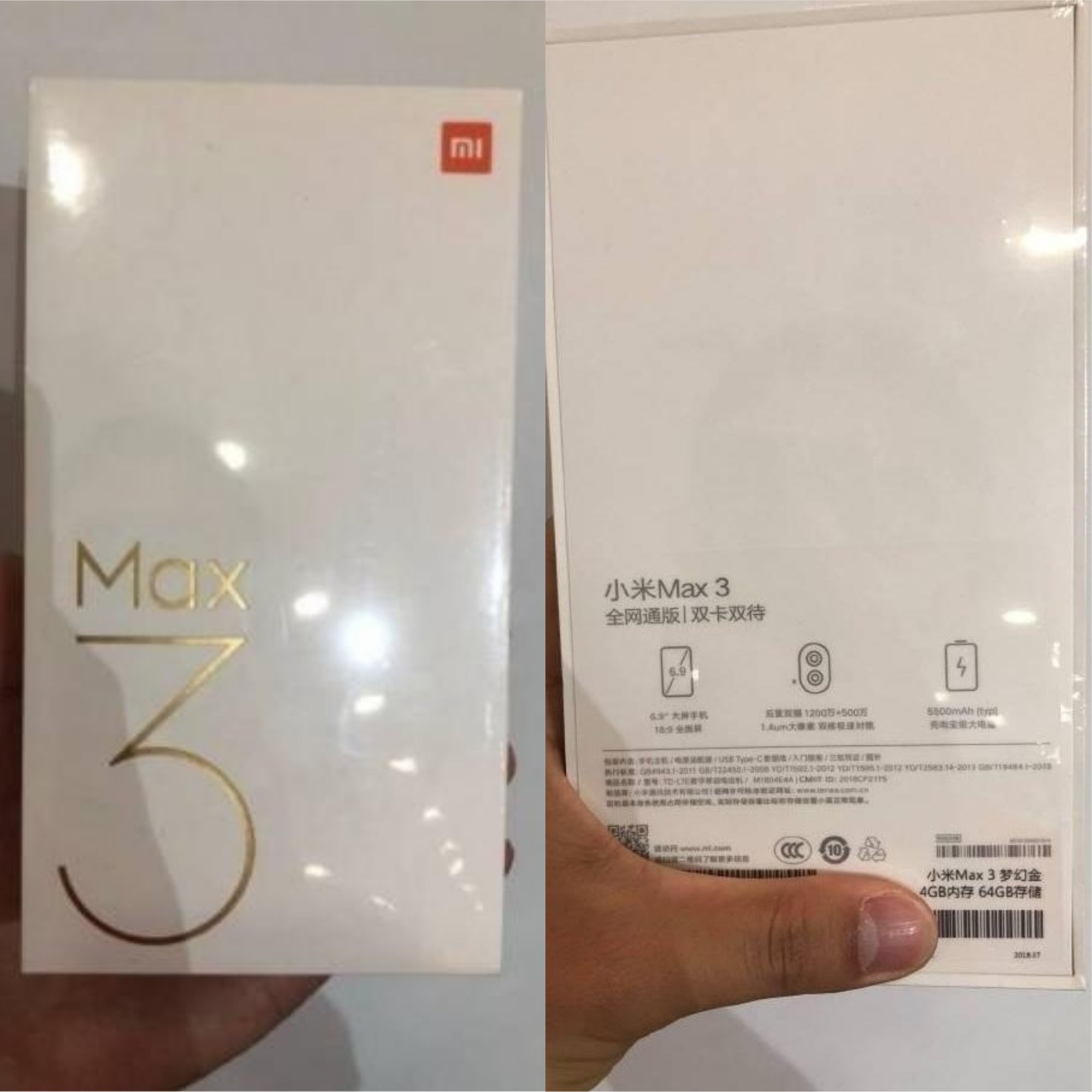Размещена фотография уникальной коробки телефона Xiaomi Mi Max 3