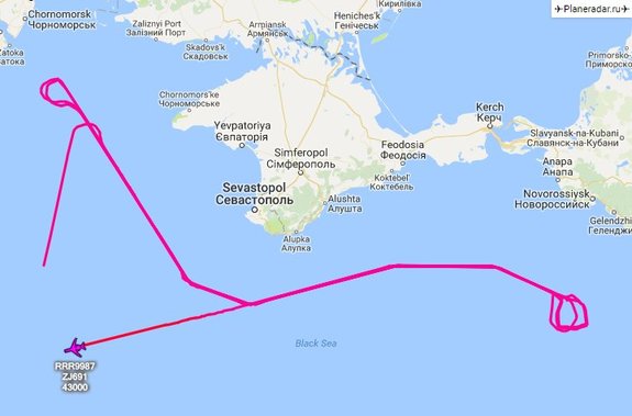 У берегов Крыма засекли британский самолет-шпион — карта
