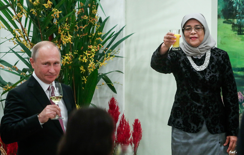 Путин посетил резиденцию президента Сингапура