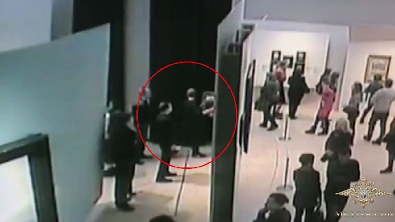 Момент похищения картины Куинджи из Третьяковской галереи попал на видео