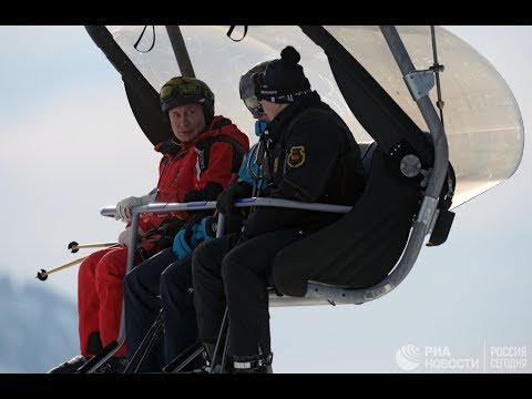 Путин и Лукашенко покатались на горных лыжах в Сочи
