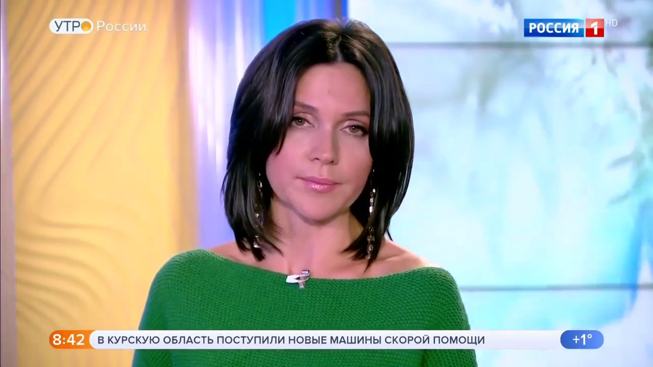 Александра Марова в эфире программы "Утро России" (Телеканал "Россия 1")