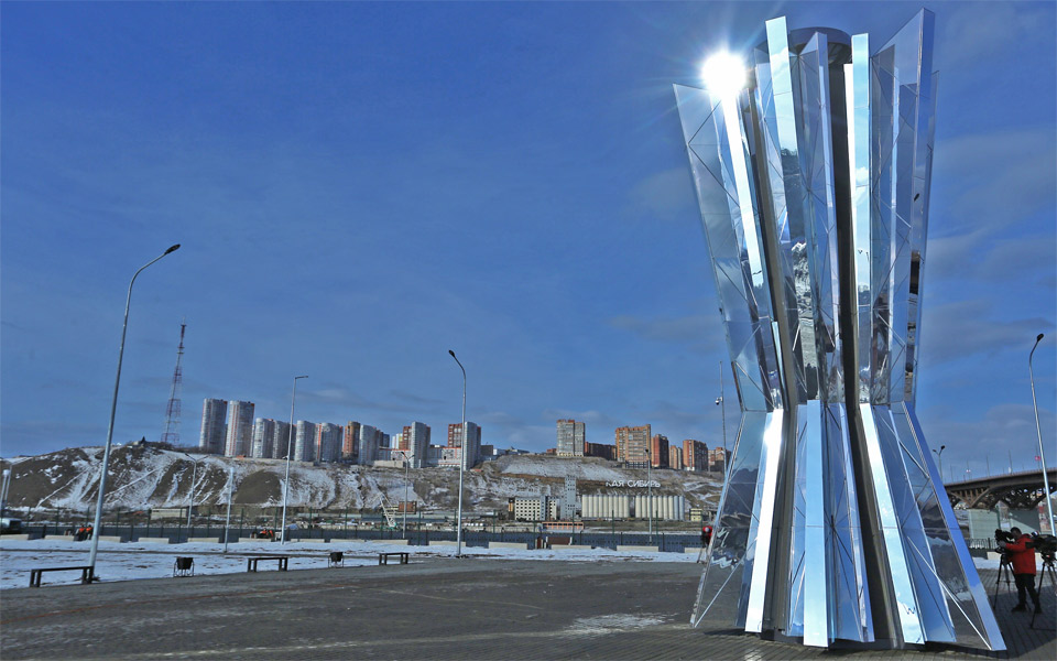 Чашу огня зимней Универсиады установили в Красноярске