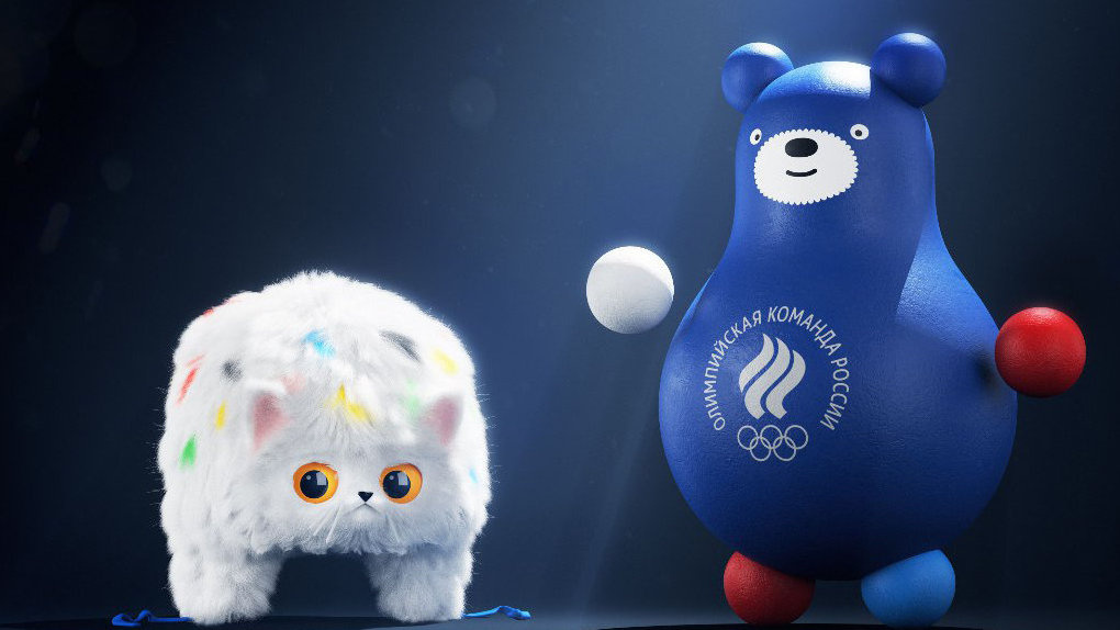 Кот-ушанка и медведь-неваляшка стали талисманами олимпийской команды Российской Федерации