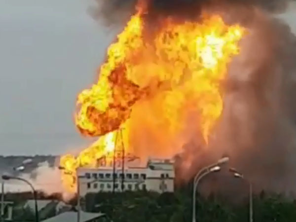Момент взрыва на Северной ТЭЦ в Мытищах попал на видео