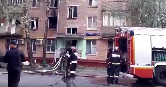 Появилось видео с места взрыва в жилом доме в столице РФ