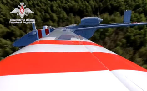 Минобороны опубликовало видео первого полета беспилотника ‘Форпост-Р’