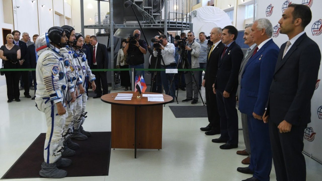 Церемония прощания с экипажем Экспедиции 61/62 МКС в рамках подготовки к запуску в Звездном городке