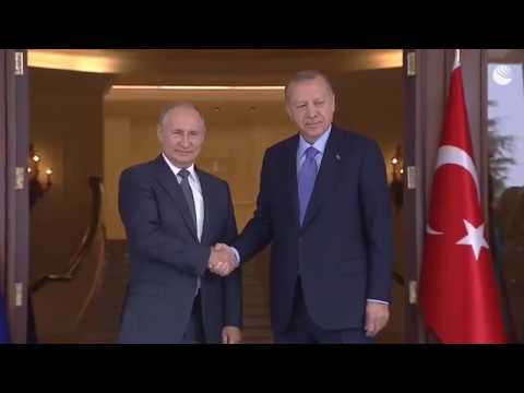 Путин, Эрдоган и Роухани выступают с заявлением для прессы