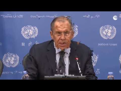 Пресс-подход Лаврова после заседания ГА ООН