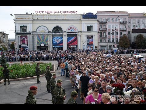 Прощание с Захарченко в Донецке