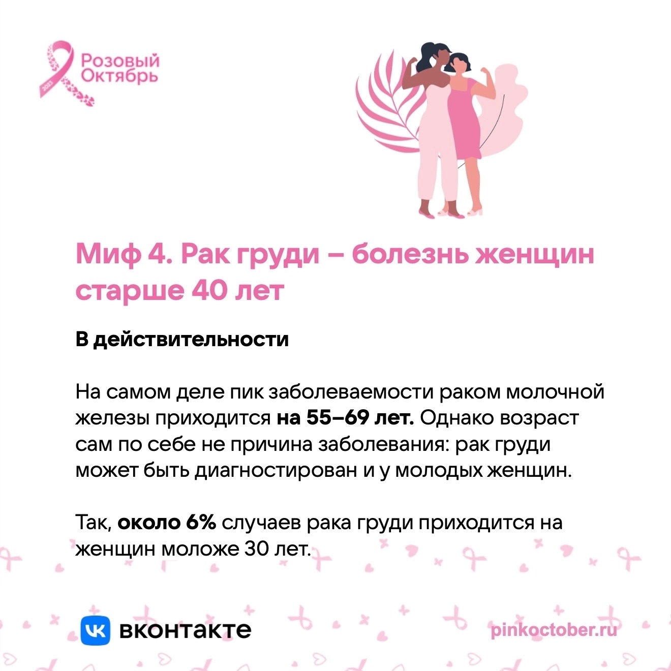 Розовый октябрь — международный месяц осведомлённости о раке......